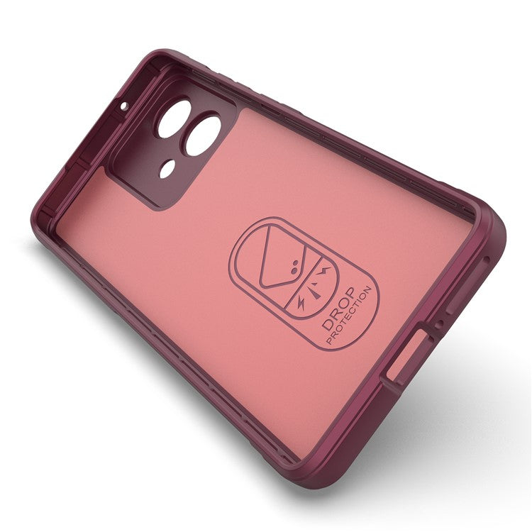 For Motorola Edge 40 Neo 5G TPU Case Rugged Shockproof Smartphone Cover - Wine Red