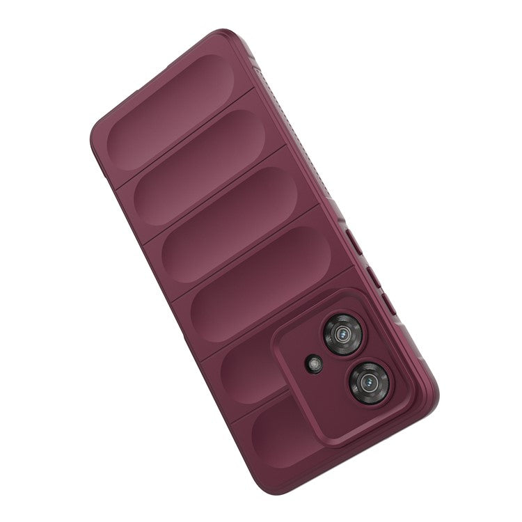 For Motorola Edge 40 Neo 5G TPU Case Rugged Shockproof Smartphone Cover - Wine Red