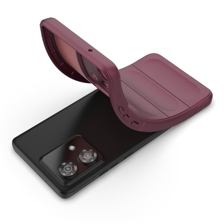 For Motorola Edge 40 Neo 5G TPU Case Rugged Shockproof Smartphone Cover - Wine Red
