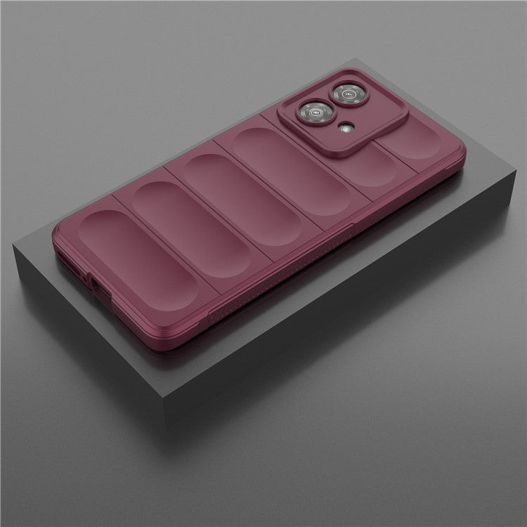 For Motorola Edge 40 Neo 5G TPU Case Rugged Shockproof Smartphone Cover - Wine Red