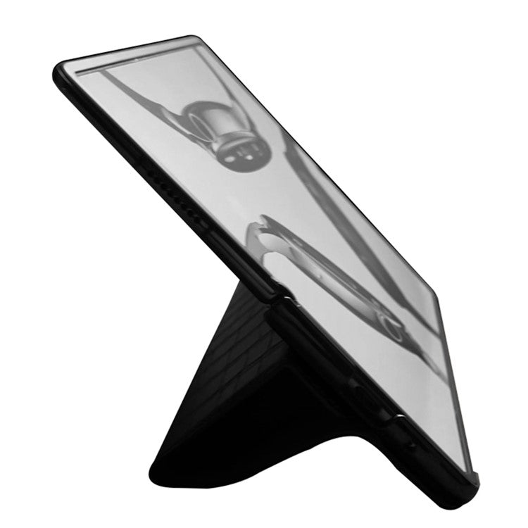 QIALINO For Honor Magic Vs 5G Case Smart View Window Genuine Cow Leather Phone Cover - Black