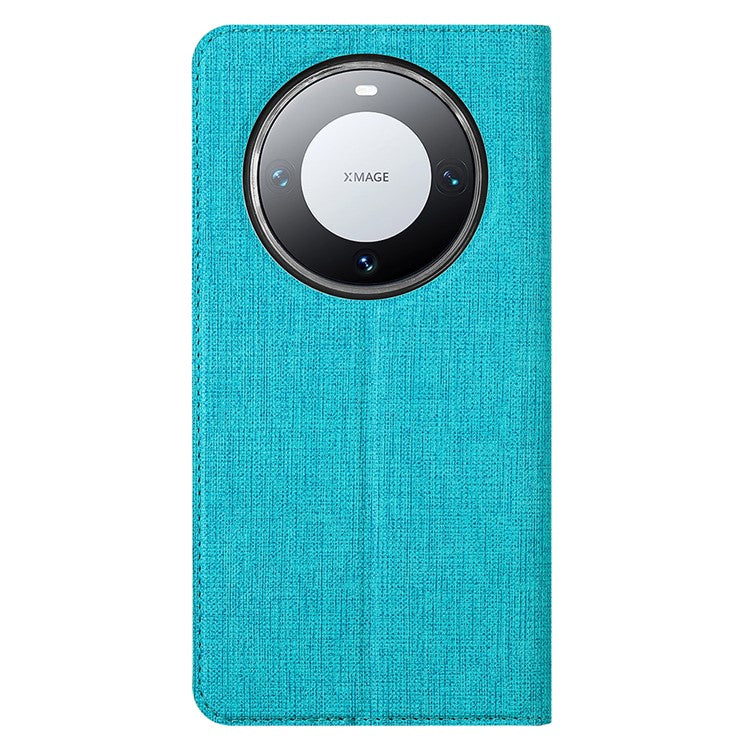 VILI DMX Series Phone Shell for Huawei Mate 60 Pro Case View Window PU Leather Stand Phone Cover - Blue