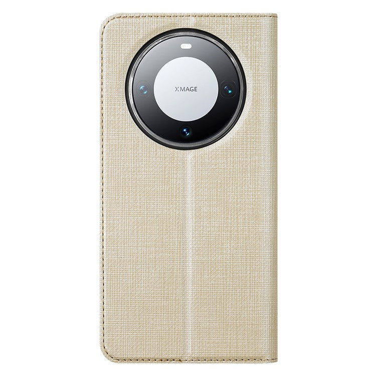 VILI DMX Series Phone Shell for Huawei Mate 60 Pro Case View Window PU Leather Stand Phone Cover - Khaki
