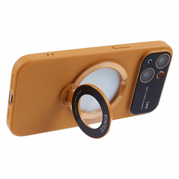 VOERO Kickstand Cover for iPhone 14 Case Anti-Drop Hard PC Phone Case Compatible with MagSafe - Khaki