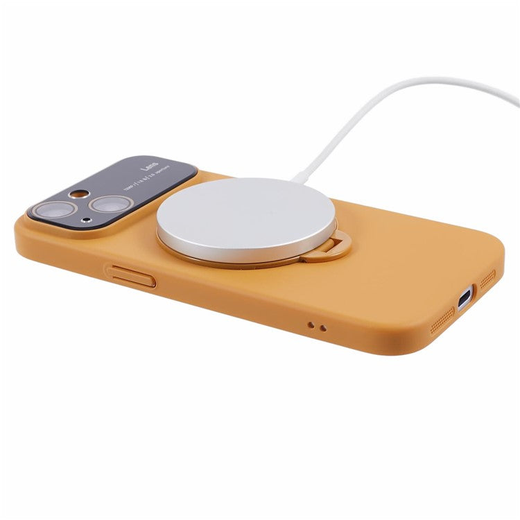 VOERO Kickstand Cover for iPhone 14 Case Anti-Drop Hard PC Phone Case Compatible with MagSafe - Khaki