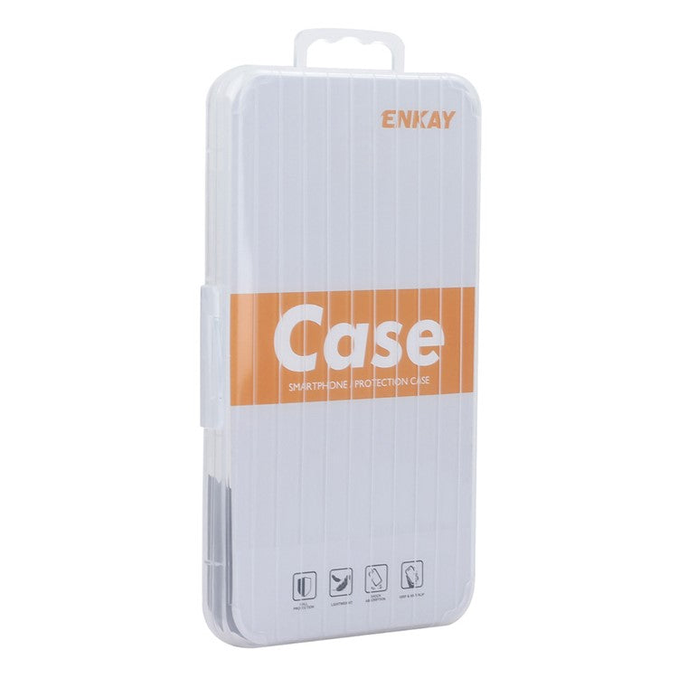 ENKAY HAT PRINCE For iPhone 14 Case Cell Phone Magnetic Matte TPU Cover with Lens Film - Silver