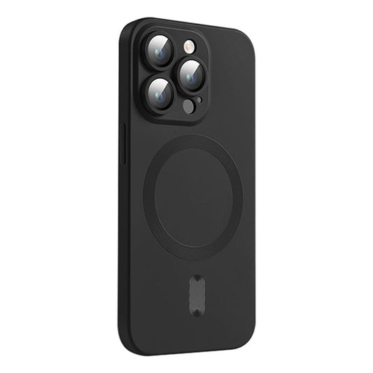 ENKAY HAT PRINCE For iPhone 14 Pro Case Magnetic TPU Back Shell with Lens Film - Black