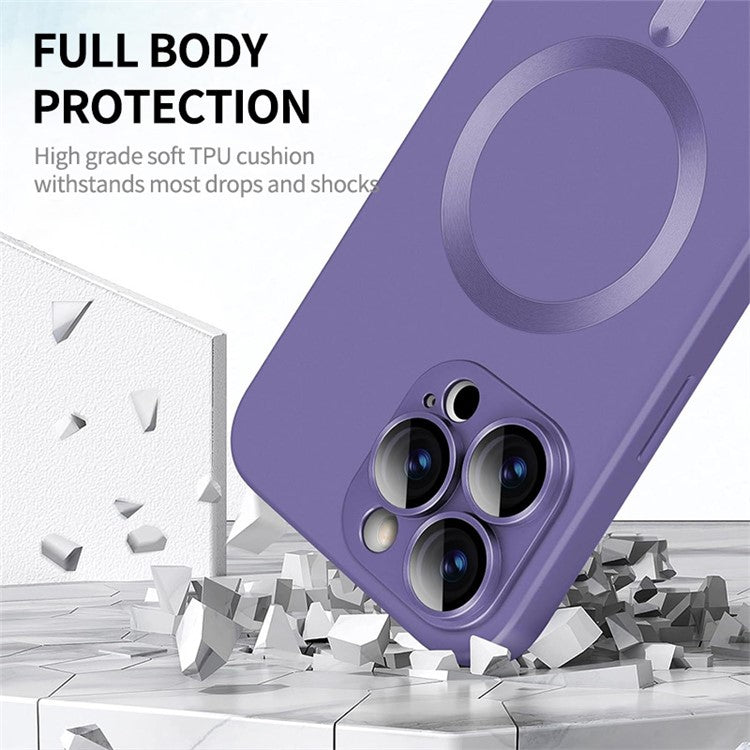 ENKAY HAT PRINCE For iPhone 14 Pro Case Magnetic TPU Back Shell with Lens Film - Black
