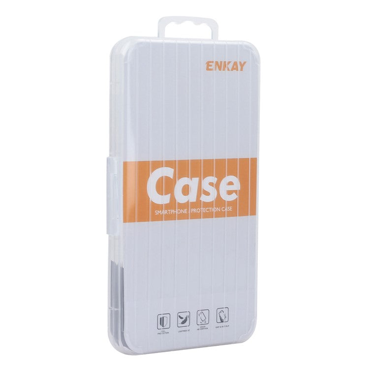 ENKAY HAT PRINCE For iPhone 14 Pro Case Magnetic TPU Back Shell with Lens Film - Black