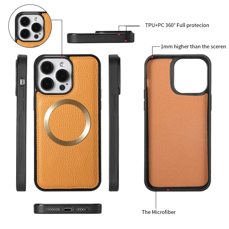 POLA Style 001 For iPhone 14 Pro Case Detachable Wallet Cell Phone Leather Cover - Orange