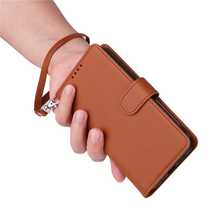 BETOPNICE 005 For iPhone 14 Plus Case Detachable 2-in-1 PU Leather Folio Flip Mobile Phone Shell - Brown
