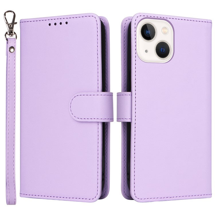 BETOPNICE 005 For iPhone 14 Plus Case Detachable 2-in-1 PU Leather Folio Flip Mobile Phone Shell - Purple