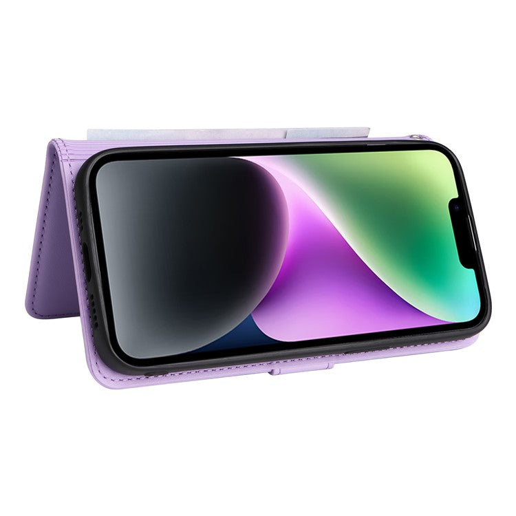 BETOPNICE 005 For iPhone 14 Plus Case Detachable 2-in-1 PU Leather Folio Flip Mobile Phone Shell - Purple