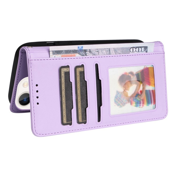 BETOPNICE 005 For iPhone 14 Plus Case Detachable 2-in-1 PU Leather Folio Flip Mobile Phone Shell - Purple