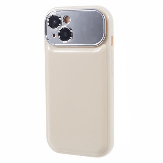 HYT Series For iPhone 14 Case Candy Color TPU Phone Cover with Lens Frame (Precise Cutout) - White