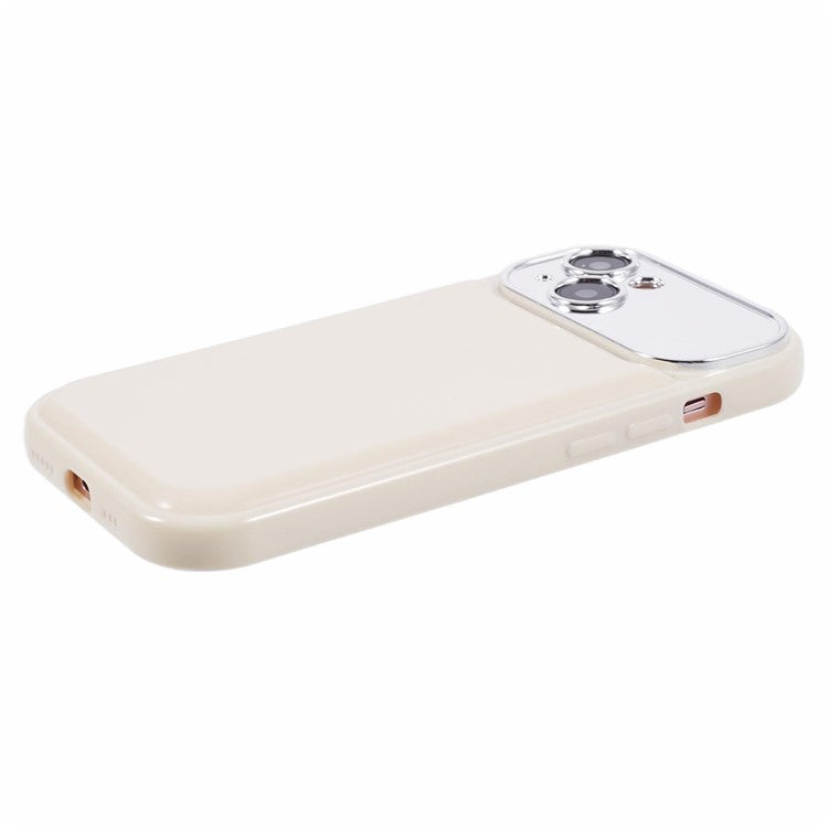 HYT Series For iPhone 14 Case Candy Color TPU Phone Cover with Lens Frame (Precise Cutout) - White