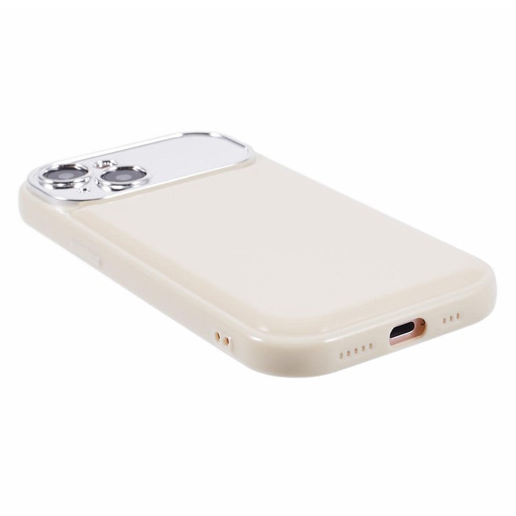HYT Series For iPhone 14 Case Candy Color TPU Phone Cover with Lens Frame (Precise Cutout) - White