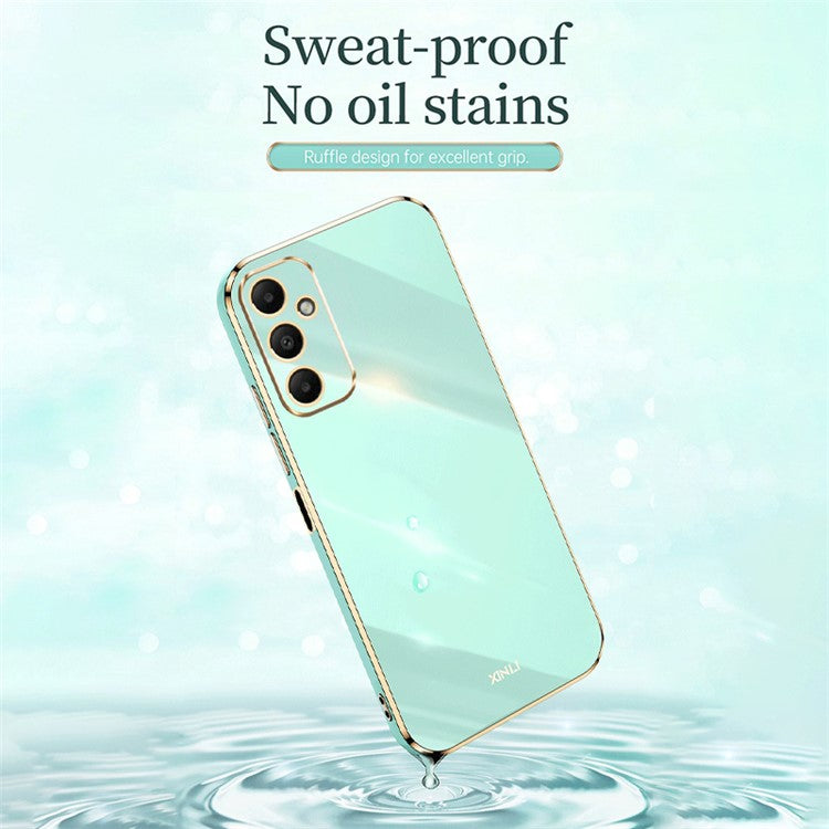 XINLI For Samsung Galaxy A05s 4G Cover Electroplated Drop-proof TPU Phone Case - Cyan