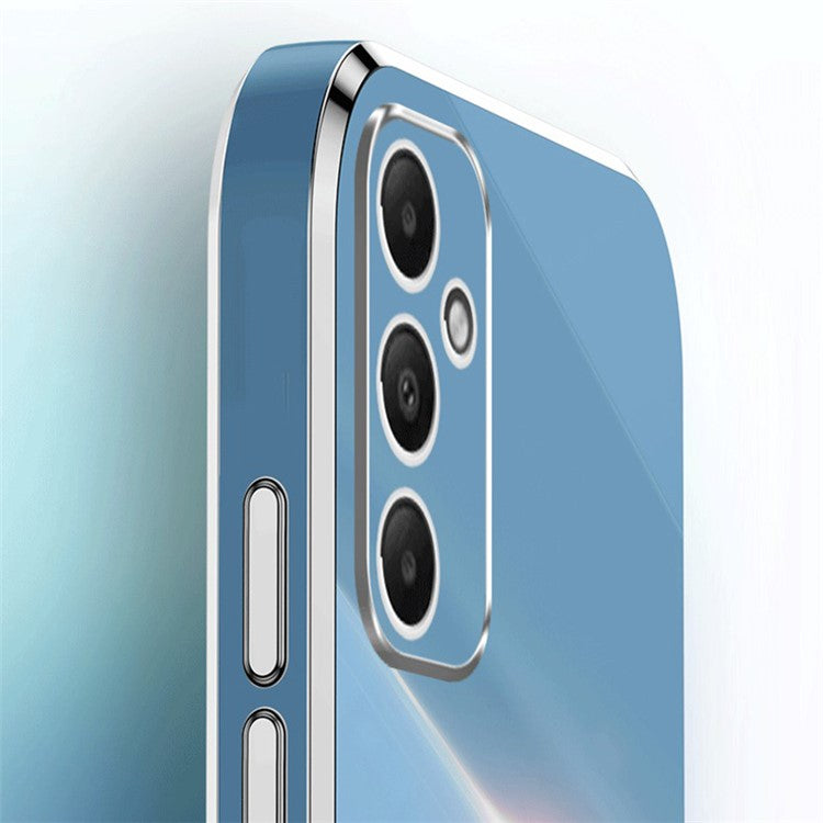 XINLI For Samsung Galaxy A05s 4G Cover Electroplated Drop-proof TPU Phone Case - Cyan