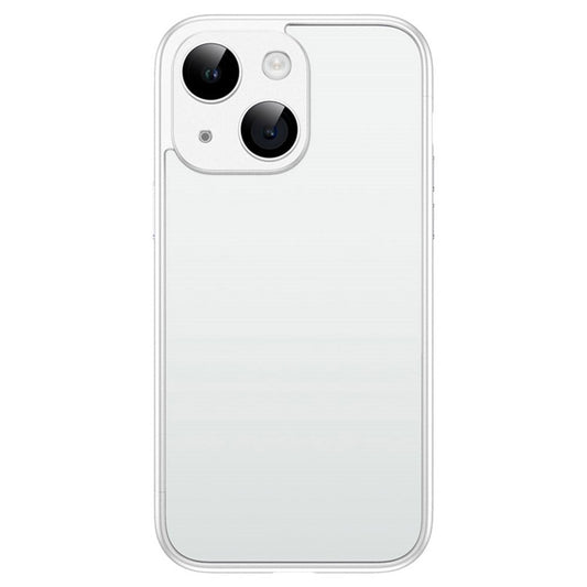 VOERO Anti-Drop Phone Cover for iPhone 14 Slim Case Hard PC Phone Shell with PC Lens Film - White