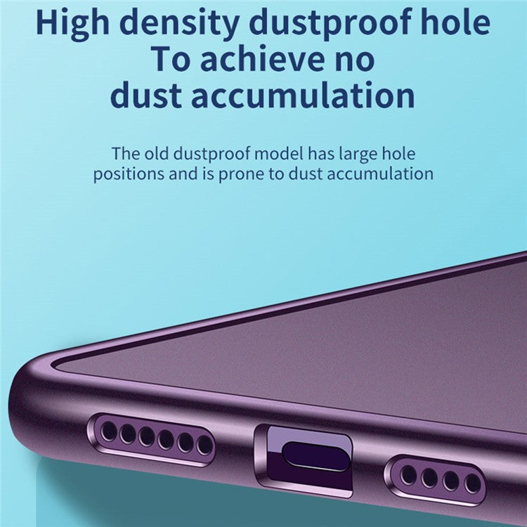 VOERO Anti-Drop Phone Cover for iPhone 14 Slim Case Hard PC Phone Shell with PC Lens Film - White