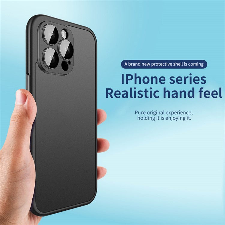 VOERO For iPhone 14 Pro Case Hard PC Slim Phone Bumper Case with PC Lens Film - Mint Green