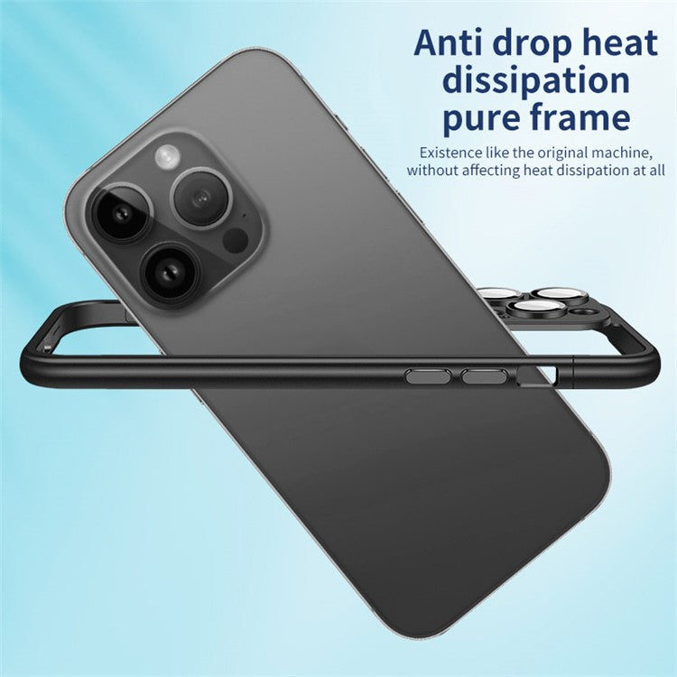 VOERO For iPhone 14 Pro Case Hard PC Slim Phone Bumper Case with PC Lens Film - Mint Green