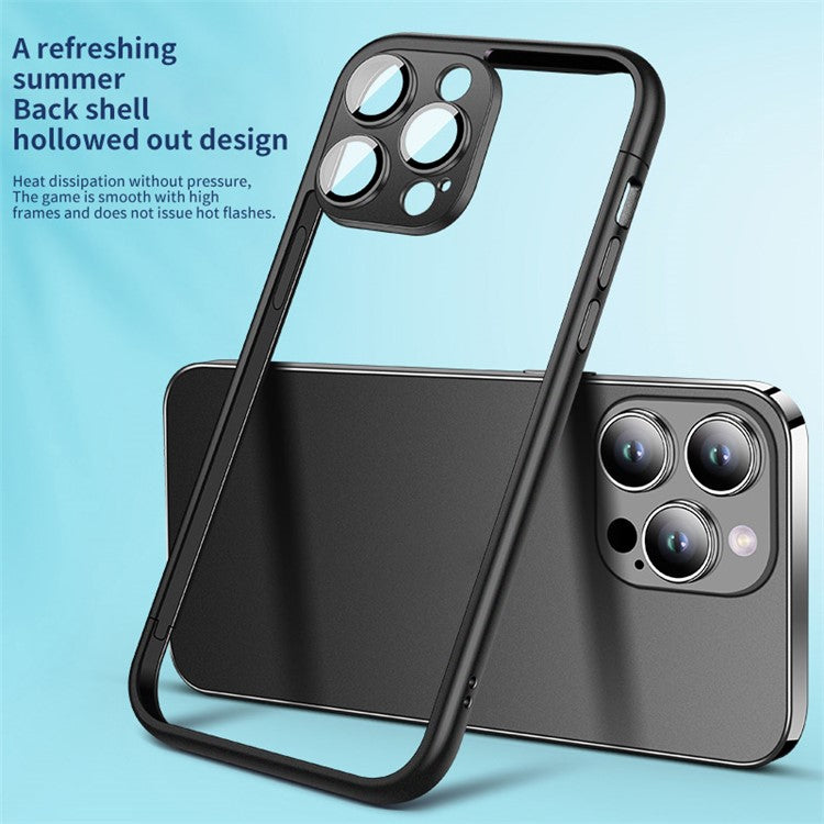 VOERO For iPhone 14 Pro Case Hard PC Slim Phone Bumper Case with PC Lens Film - Mint Green