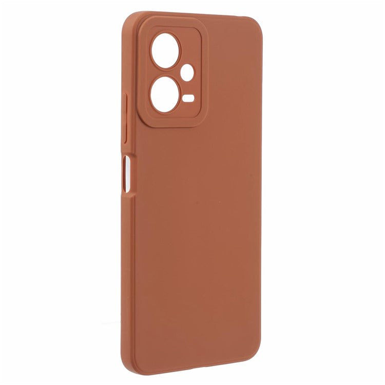 YX Series For Xiaomi Redmi Note 12 Pro 5G Phone Case Soft TPU Slim Back Cover (Precise Cutout) - Brown