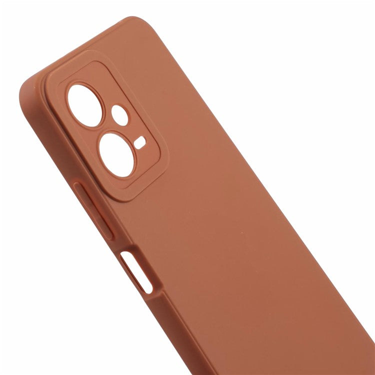 YX Series For Xiaomi Redmi Note 12 Pro 5G Phone Case Soft TPU Slim Back Cover (Precise Cutout) - Brown