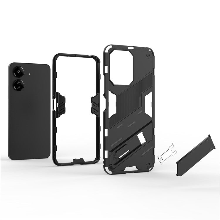 Xiaomi Redmi 13C 4G / 13C 5G / Poco C65 4G / Poco M6 5G / 13R 5G Case Kickstand Protective Phone Cover - Grey