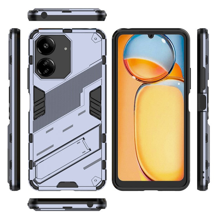 Xiaomi Redmi 13C 4G / 13C 5G / Poco C65 4G / Poco M6 5G / 13R 5G Case Kickstand Protective Phone Cover - Grey