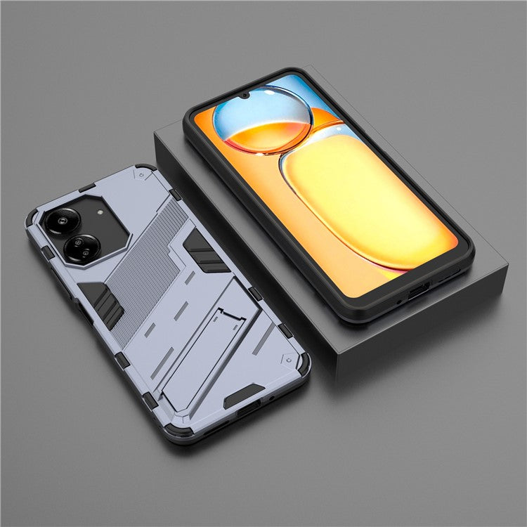 Xiaomi Redmi 13C 4G / 13C 5G / Poco C65 4G / Poco M6 5G / 13R 5G Case Kickstand Protective Phone Cover - Grey