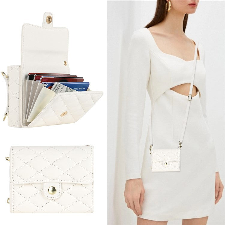 For Motorola Razr 40 Ultra 5G Card Slots Case PU Leather+PC Crossbody Phone Cover - White