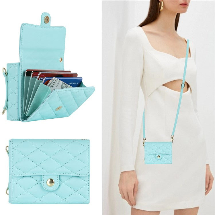 For Motorola Razr 40 Ultra 5G Card Slots Case PU Leather+PC Crossbody Phone Cover - Blue
