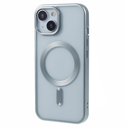 For iPhone 14 Matte TPU Case Compatible with MagSafe Magnetic Phone Cover - Light Green