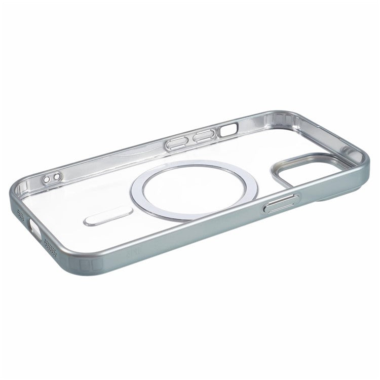 For iPhone 14 Matte TPU Case Compatible with MagSafe Magnetic Phone Cover - Light Green