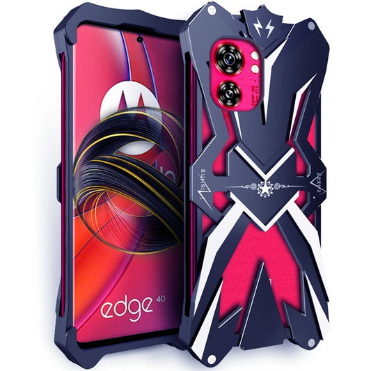For Motorola Edge 40 5G Case Anti-Scratch Aluminum Alloy Drop-Proof Phone Back Cover