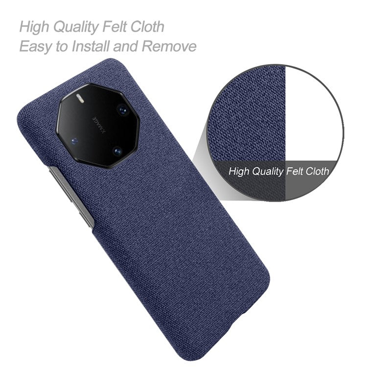 For Huawei Mate 60 RS Ultimate Phone Case Cloth+PC Cushion Cover - Blue