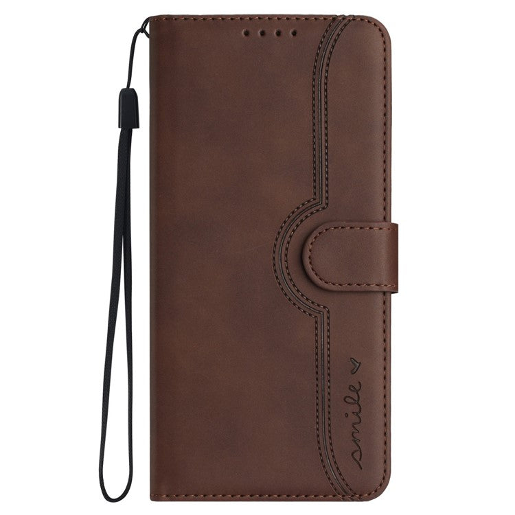 YX0030 For Samsung Galaxy A05s 4G Case Wallet Stand Imprinted Phone Cover - Coffee
