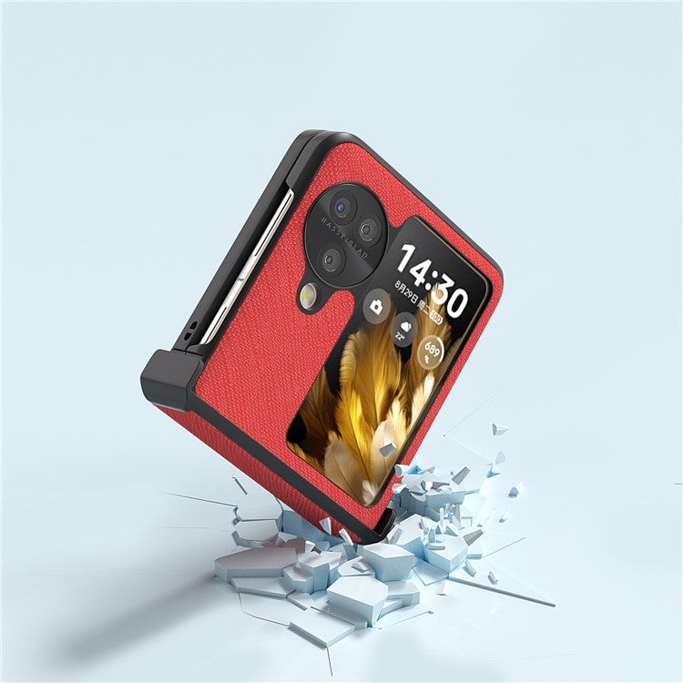 ABEEL For Oppo Find N3 Flip 5G Hinge Protection Case Non-Slip Phone Cover - Red