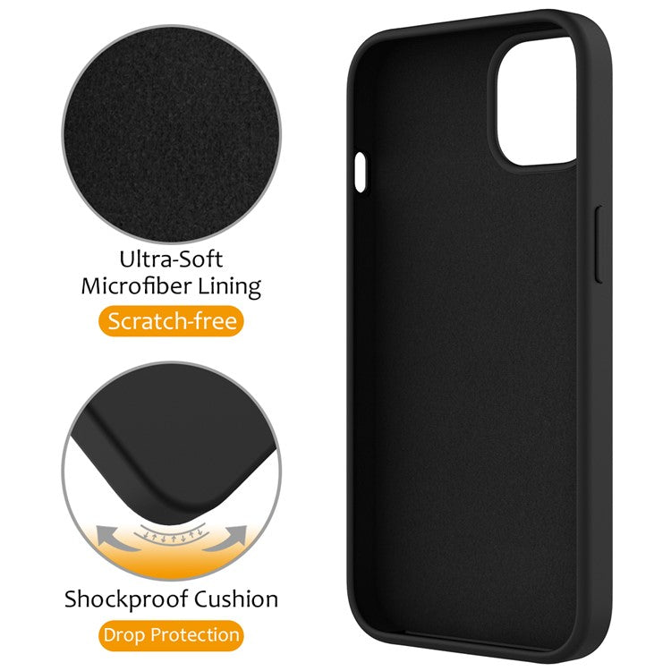 For iPhone 14 Magnetic Case Ring Holder Kickstand Cover Compatible with MagSafe - Black