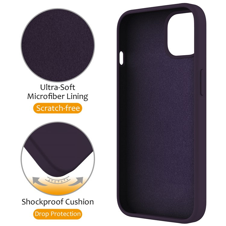 For iPhone 14 Magnetic Case Ring Holder Kickstand Cover Compatible with MagSafe - Dark Purple
