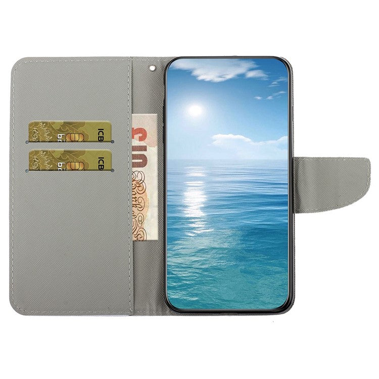 For Xiaomi 13T / 13T Pro / Redmi K60 Ultra Cell Phone Case PU Leather Cross Texture Stand Cover - Kaleidoscope