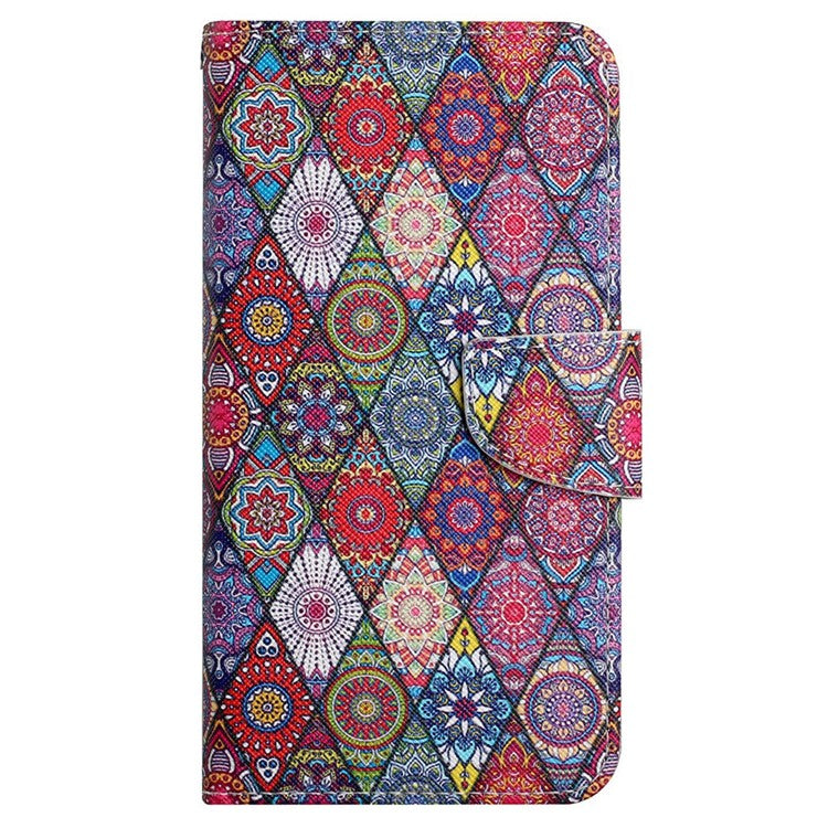 For Xiaomi 13T / 13T Pro / Redmi K60 Ultra Cell Phone Case PU Leather Cross Texture Stand Cover - Kaleidoscope