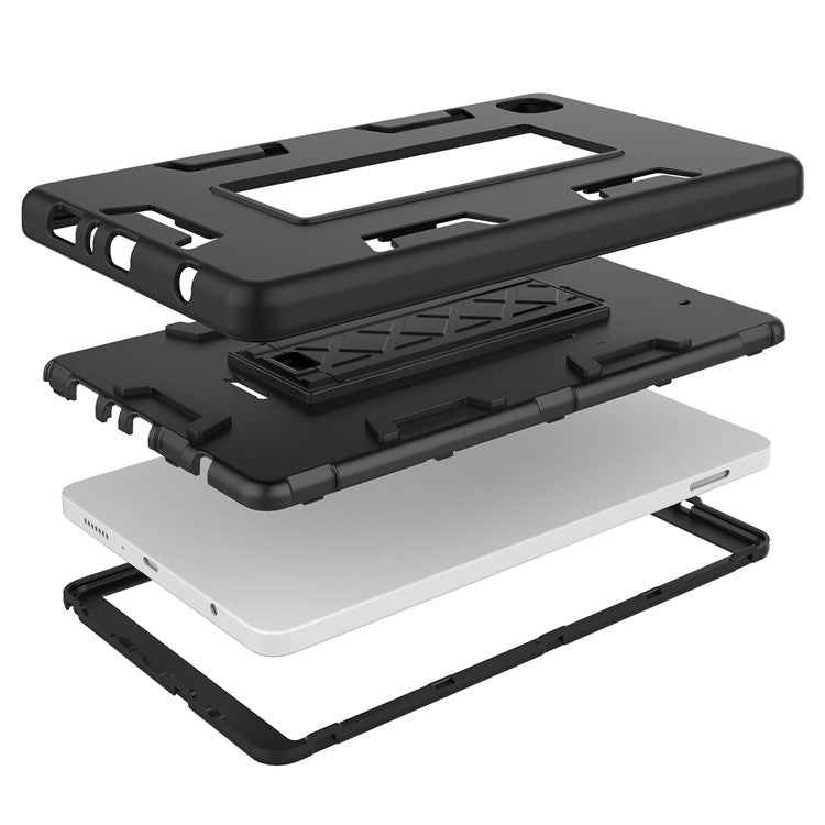 For Samsung Galaxy Tab A9 Protective Cover Shockproof Kickstand Tablet Case - All Black