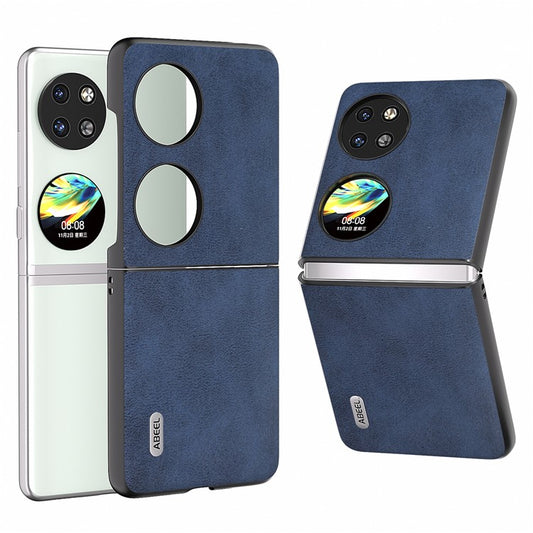 ABEEL For Huawei Pocket 2 Phone Case PU Leather+PC Anti-Scratch Cover - Blue