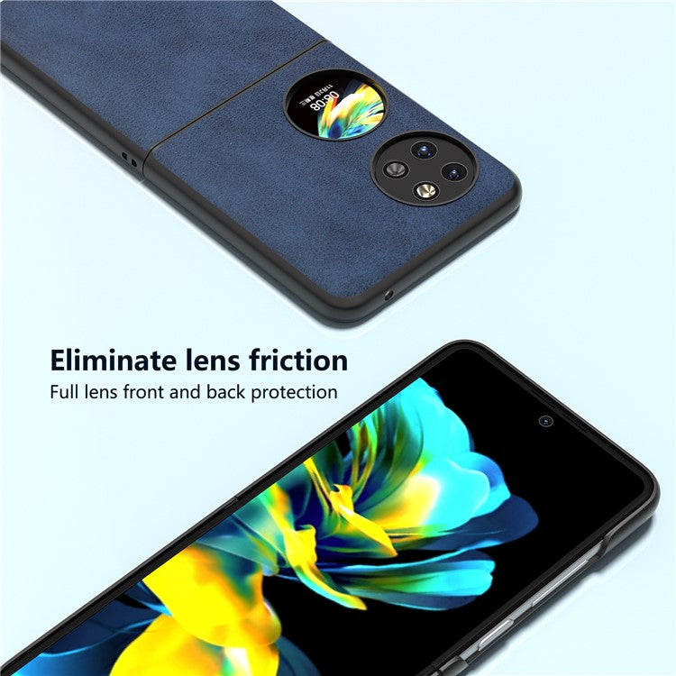 ABEEL For Huawei Pocket 2 Phone Case PU Leather+PC Anti-Scratch Cover - Blue