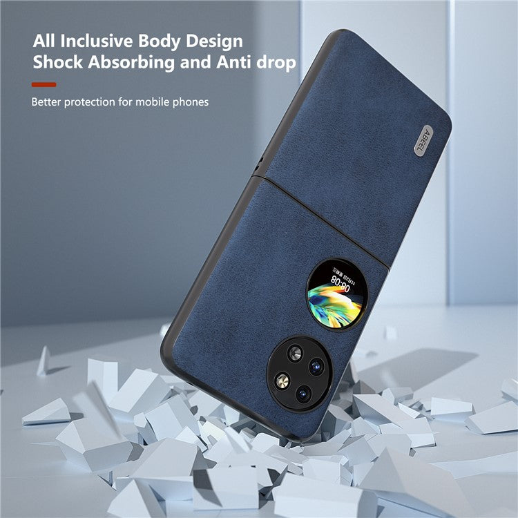 ABEEL For Huawei Pocket 2 Phone Case PU Leather+PC Anti-Scratch Cover - Blue