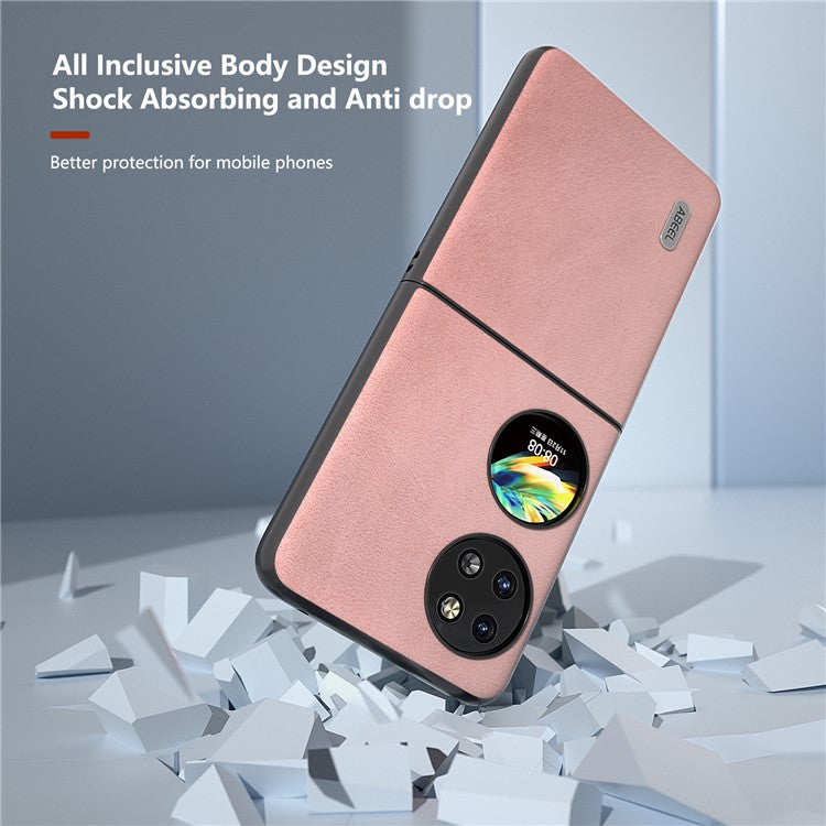 ABEEL For Huawei Pocket 2 Phone Case PU Leather+PC Anti-Scratch Cover - Pink